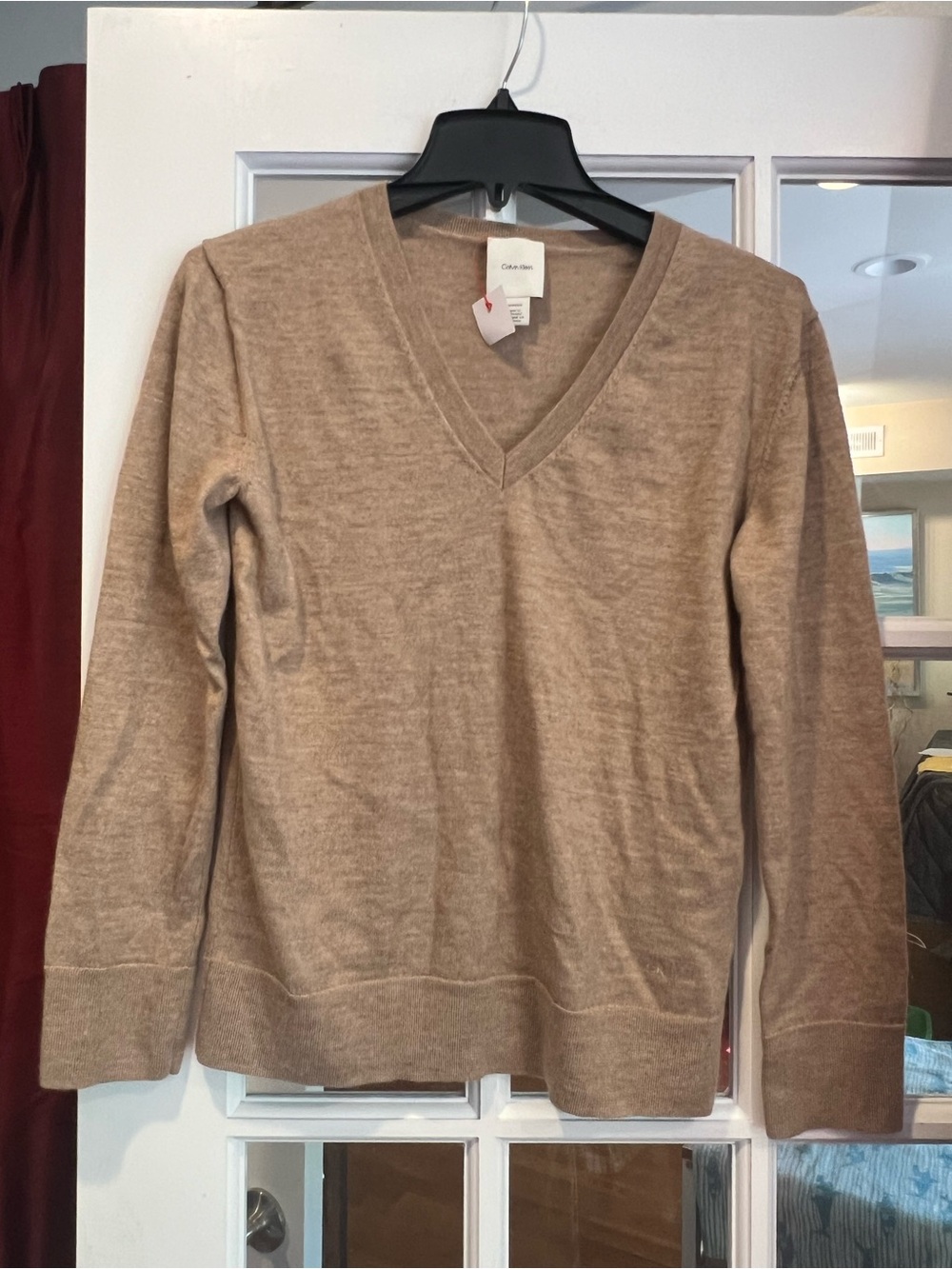 Calvin Klein tan crewneck sweater
